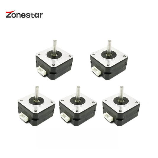 5 PCS Nema17 Stepper Motor 1.8 degree  2 phase 4 Wire Height 22 34 40mm With Cable