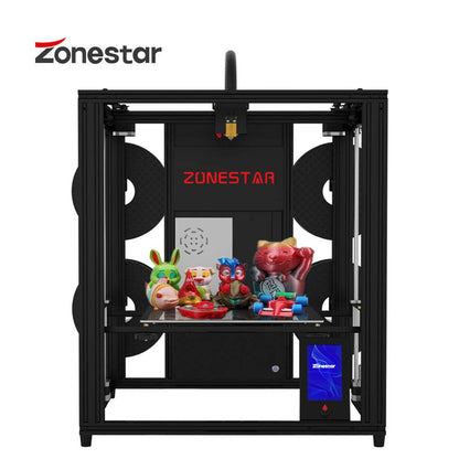 ZONESTAR 4 Extruders Mixing Color Multi Color Large Size FDM 3D Printer DIY Kit Z9V5Pro-MK4/MK5/MK6